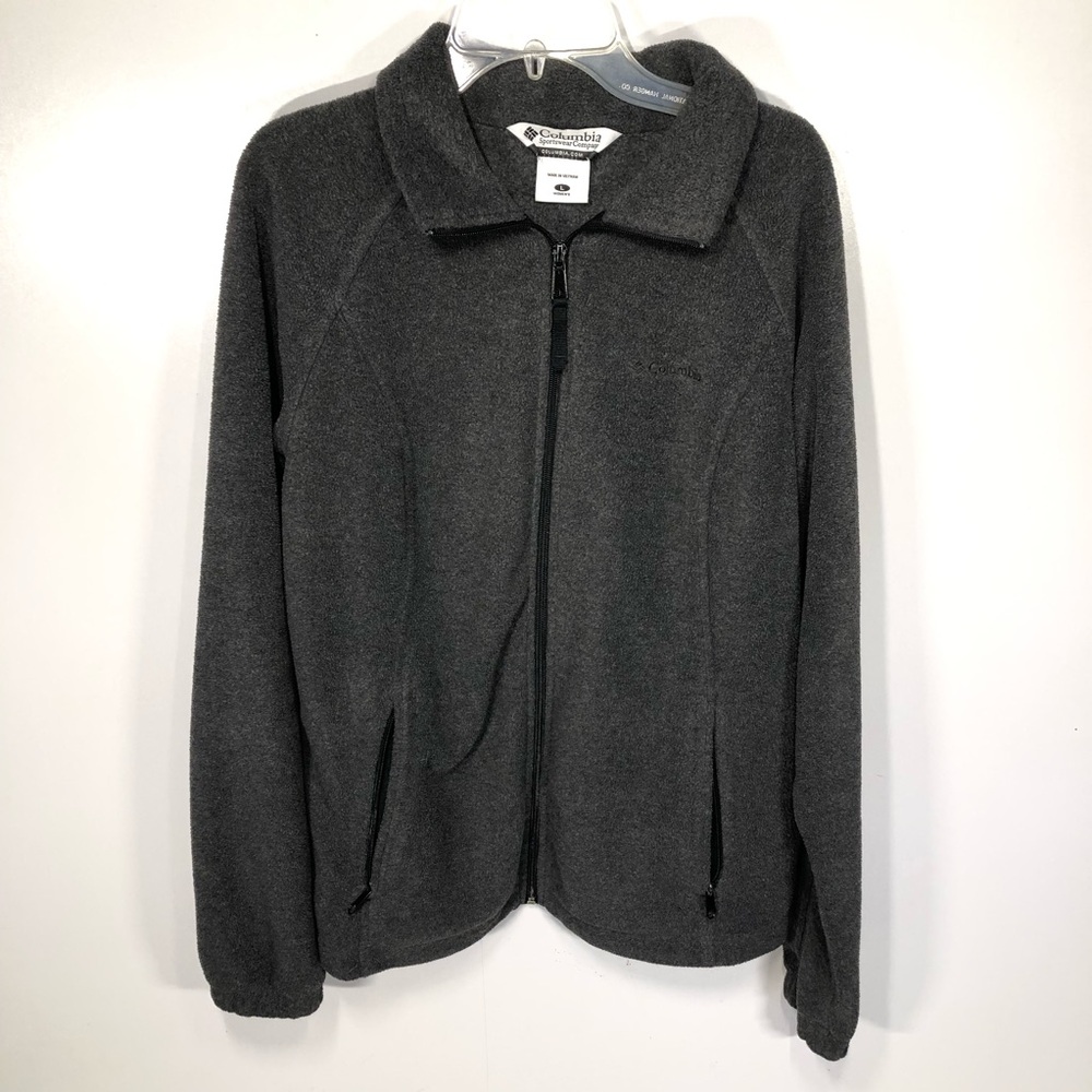 Columbia Charcoal Fleece Zipper Jacket Size Large
